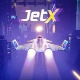 jetX logo by SmartSoft at Aquawin Casino