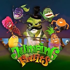 Jumping Fruits slot logo by Wazdan at Aquawin Casino