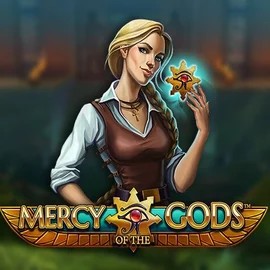 Mercy Of The Gods slot logo by NetEnt at Aquawin Casino
